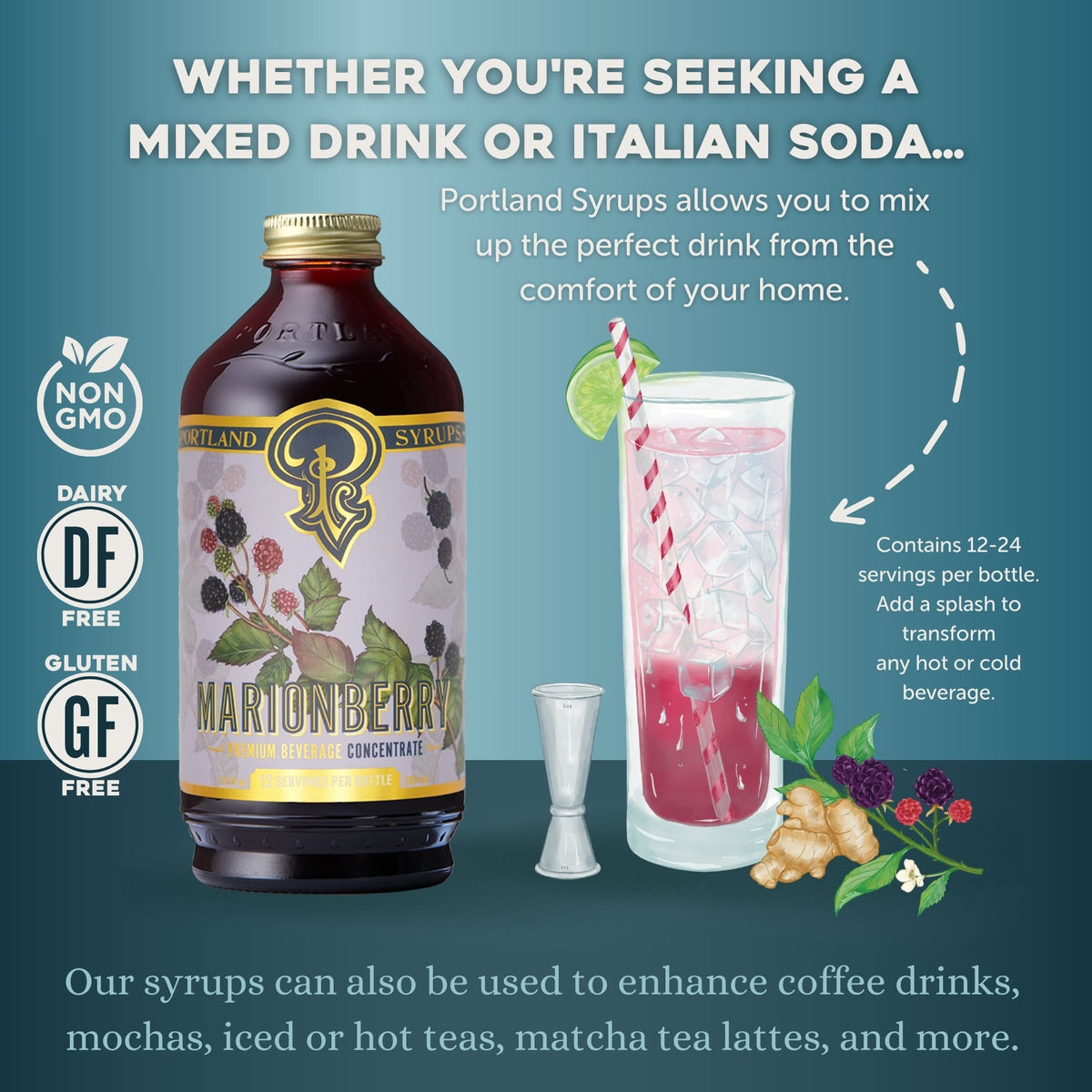 Marionberry Syrup 2-Pack | Real Northwest Berry Mixer