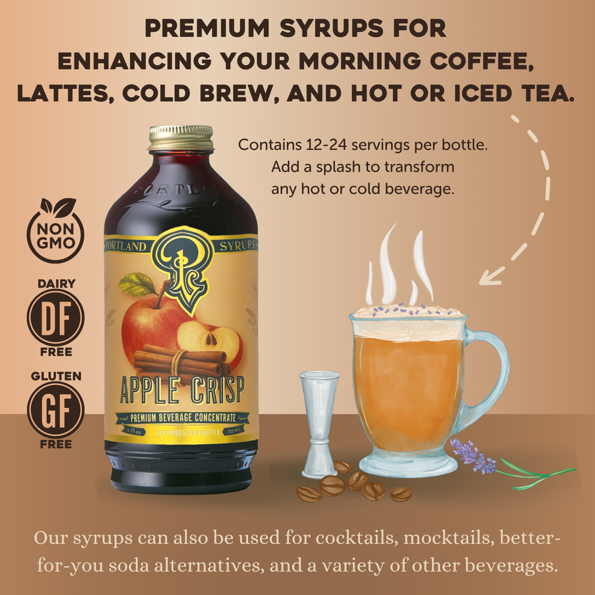 Apple Crisp Syrup for Coffee & Lattes | Cozy Fall Flavor