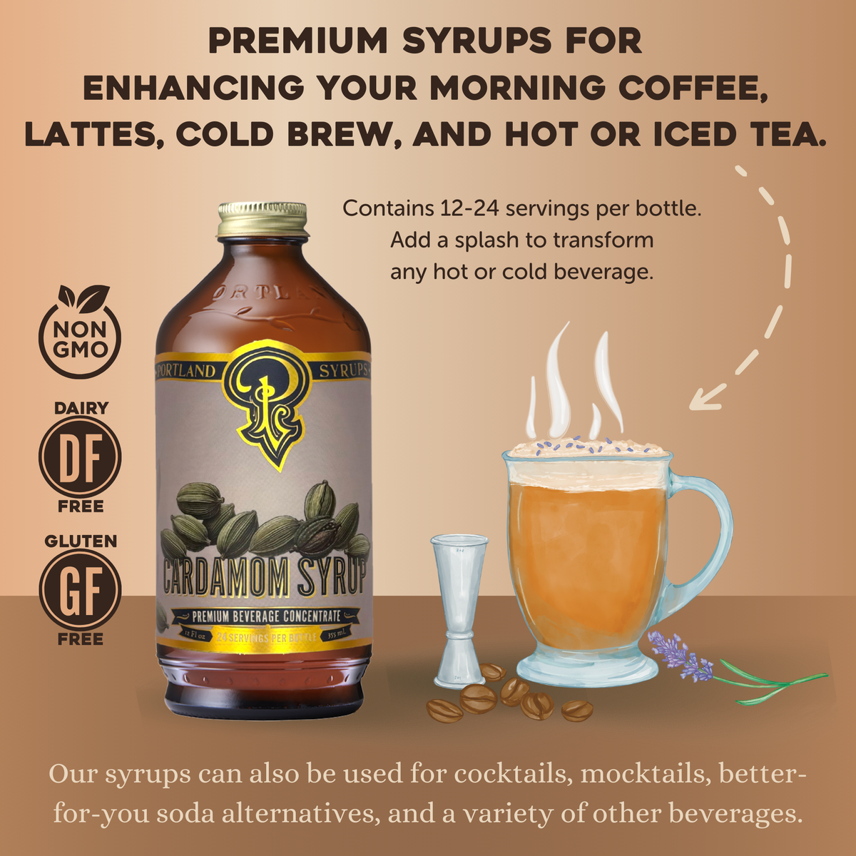 Cardamom Syrup for Coffee & Lattes | Whole Spiced Syrup
