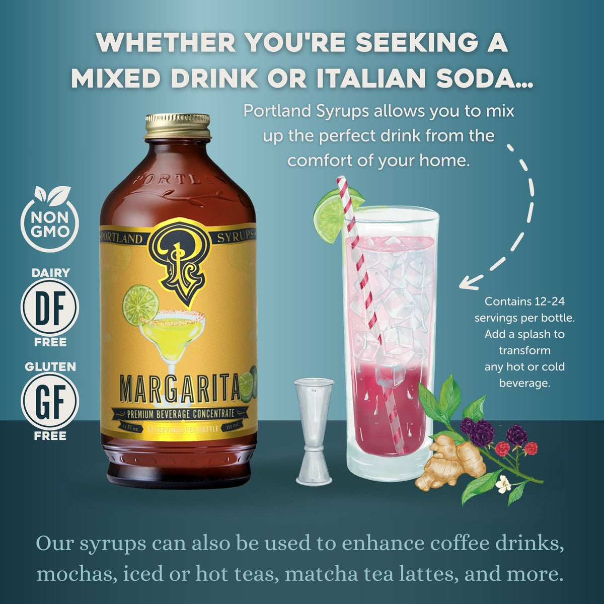 Margarita Syrup Base | Real Lime & Blood Orange Mixer