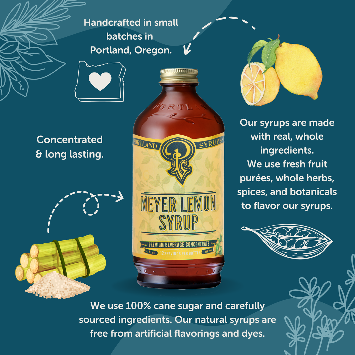 Meyer Lemon Syrup | Floral & Aromatic Citrus Mixer