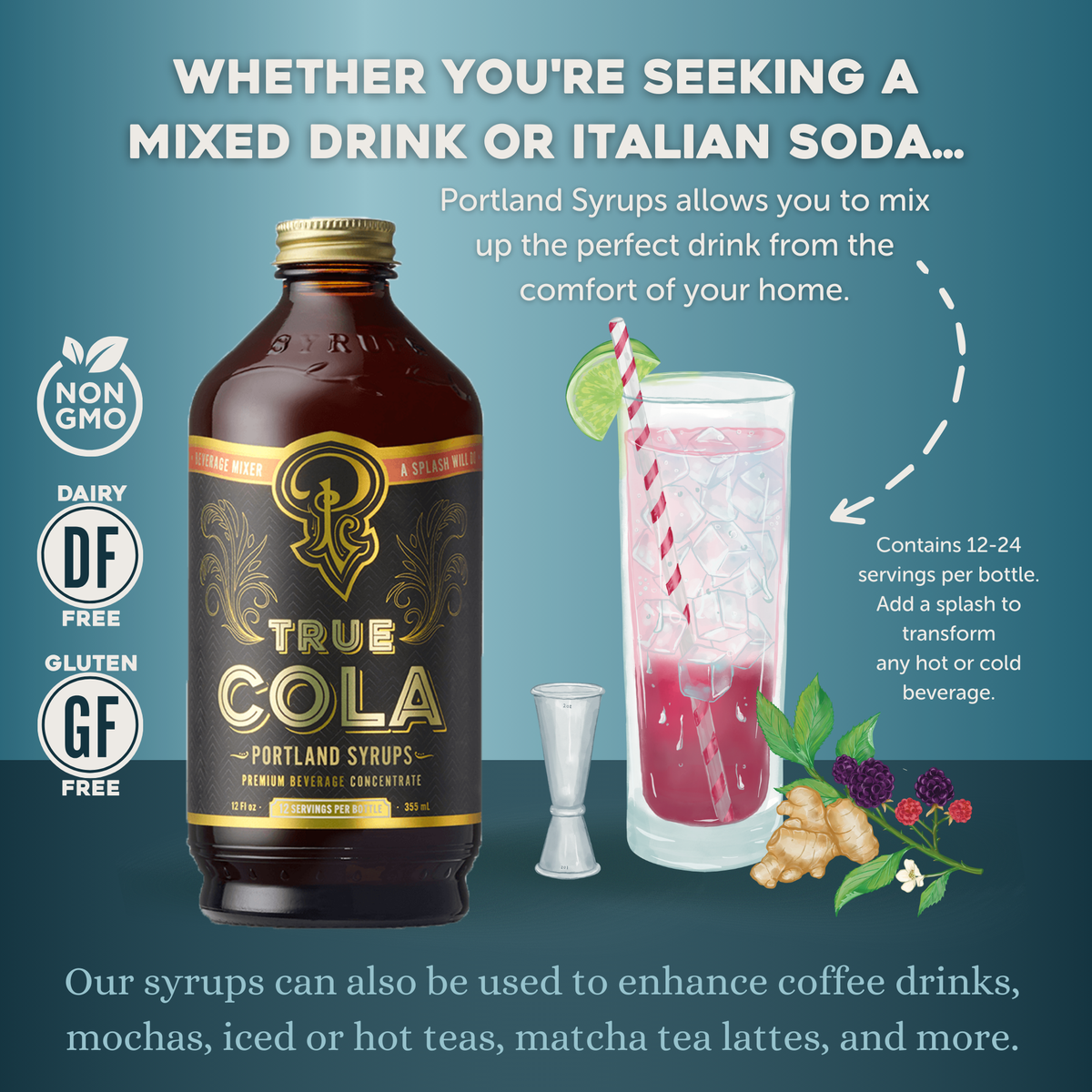 True Cola Syrup | Craft Kola Nut & Citrus Mixer