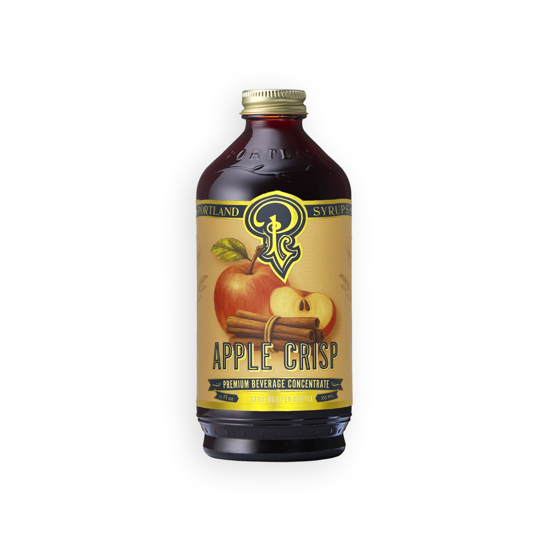 Portland Syrups Apple Crisp Premium Beverage Concentrate 12 oz glass bottle