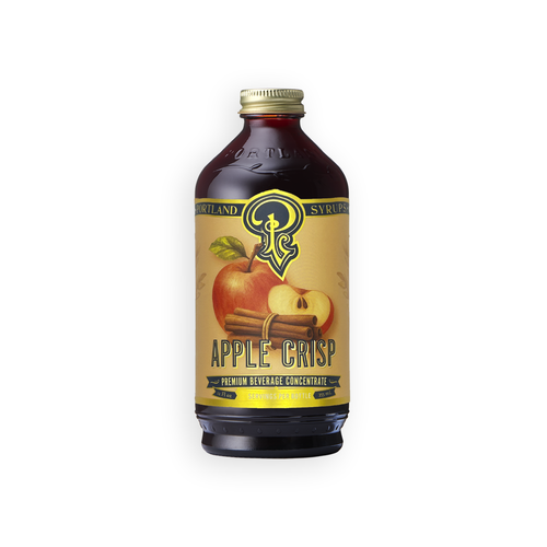 Portland Syrups Apple Crisp Premium Beverage Concentrate 12 oz glass bottle