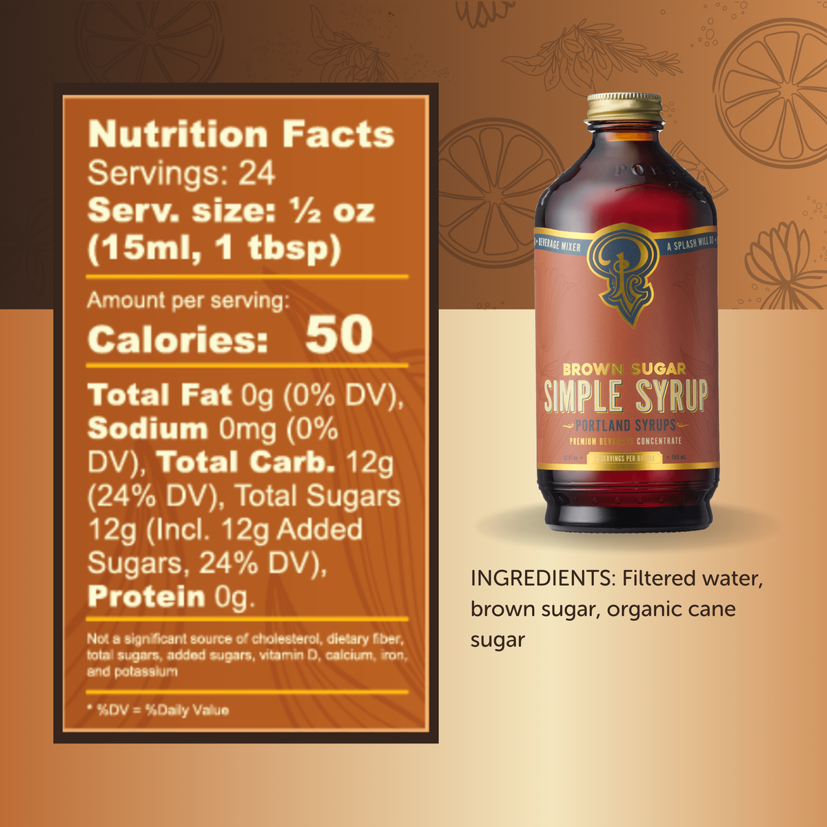 Brown Sugar Simple Syrup | Rich Caramel & Molasses Mixer