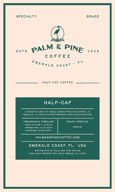 Single-Origin Half-Caffeinated Peruvian Coffee Blend