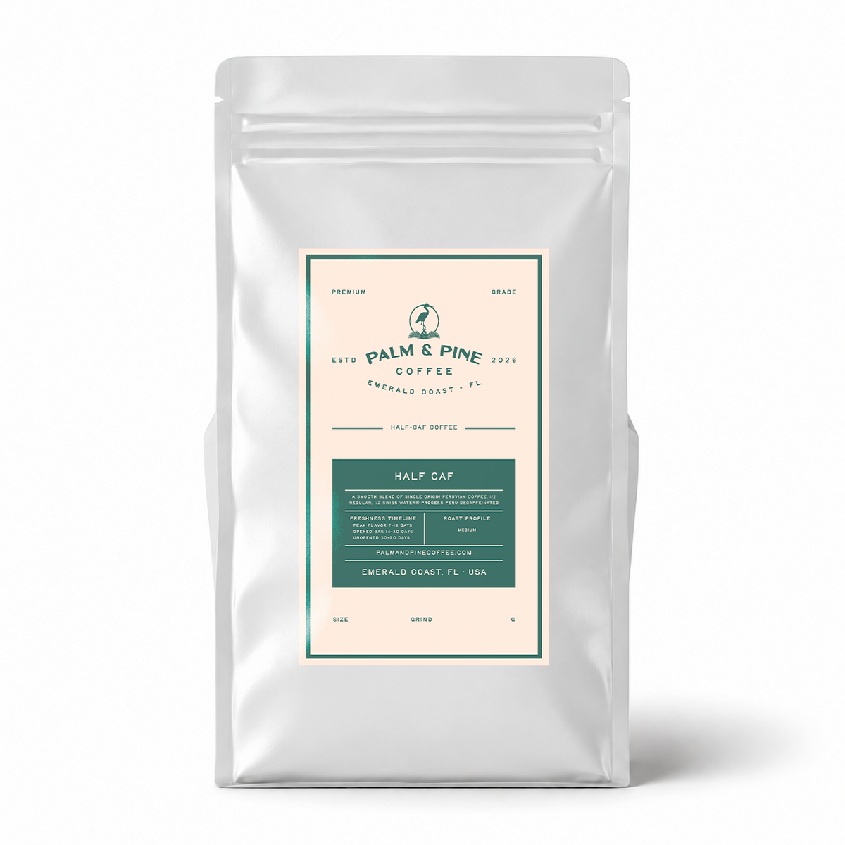 Single-Origin Half-Caffeinated Peruvian Coffee Blend