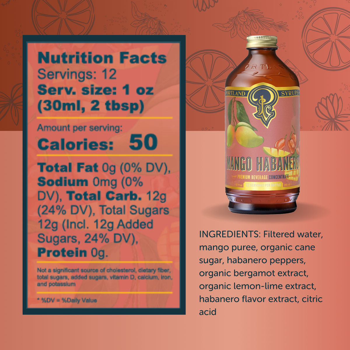 Mango Habanero Syrup 2-Pack | Sweet Heat Craft Mixer