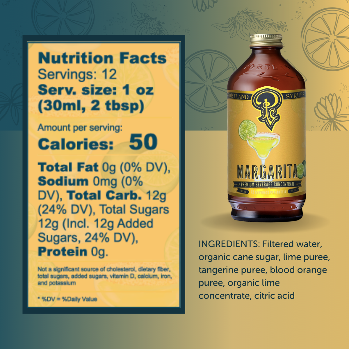 Margarita Syrup Base | Real Lime & Blood Orange Mixer