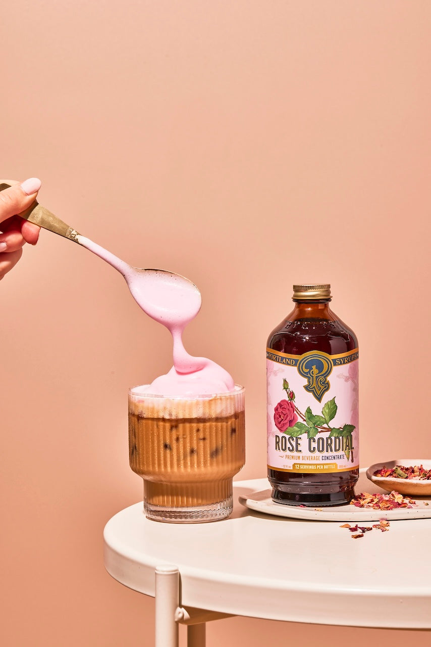 Rose Cordial Syrup | Whole Dried Rose Bud & Hip Mixer