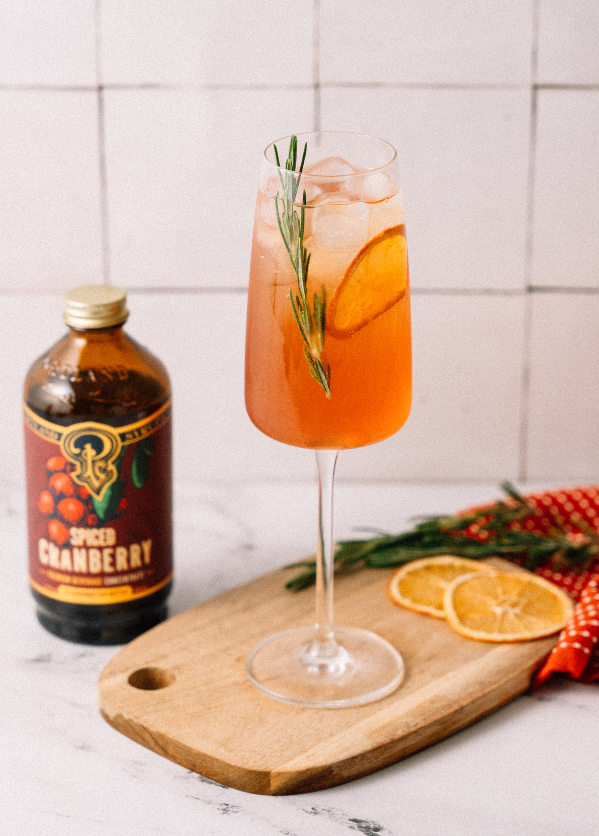 Spiced Cranberry Syrup | Winter Holiday Cocktail Mixer